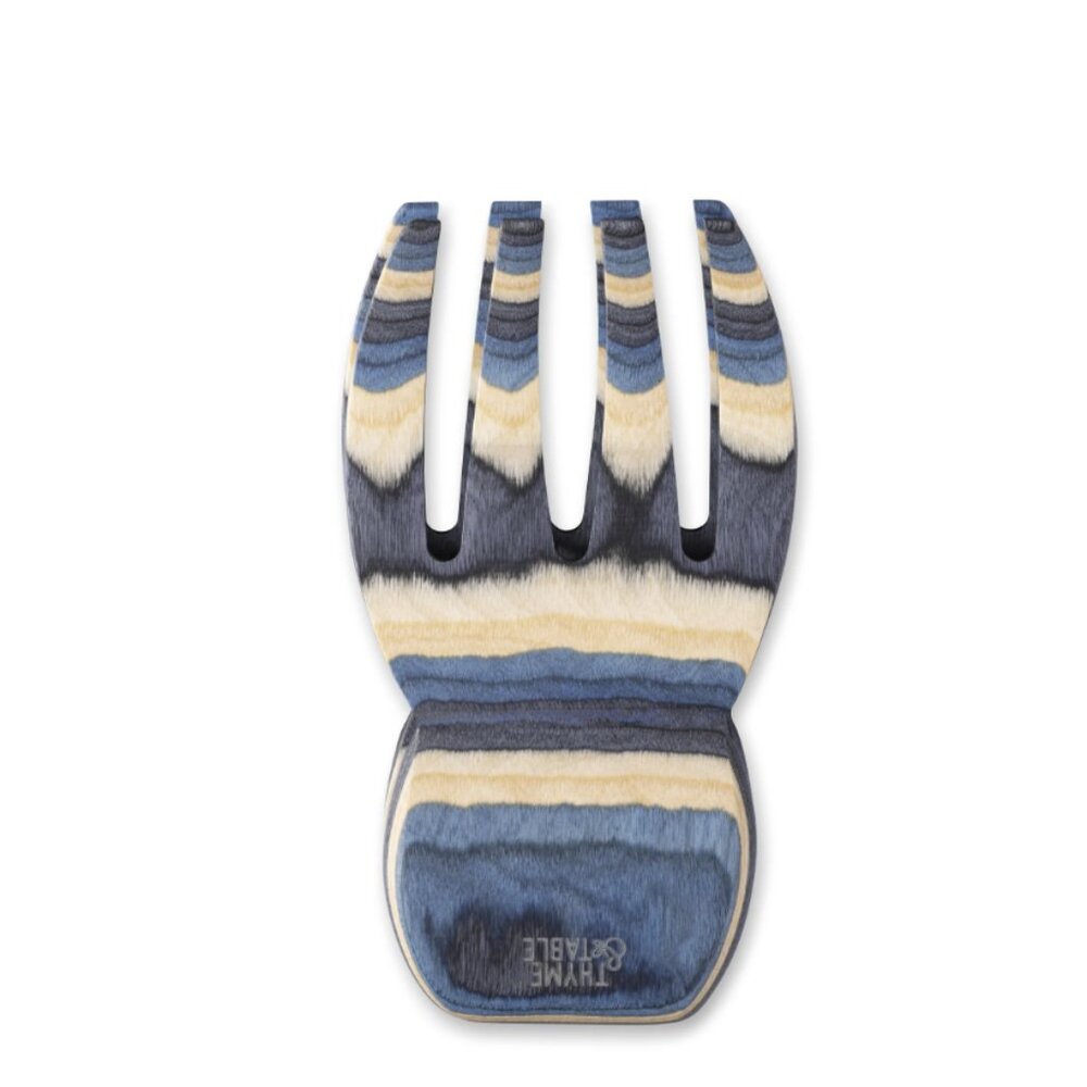 Thyme & Table Blue Wood Salad Hand Set